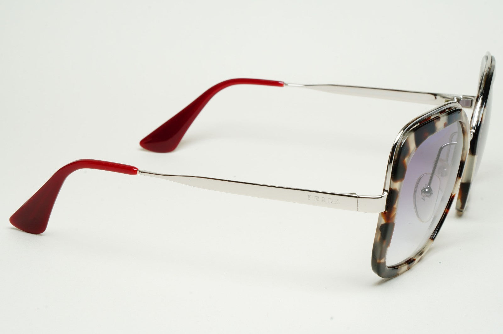 Prada Sunglasses Silver Brown Tortoise Grey Pale Violet PR57US SPR 57U UAO-409