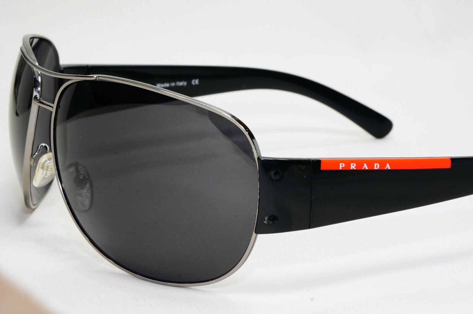 Prada Sunglasses 2004 Vintage Large Pilot Black PS54ES SPS 54E 5AV-1A1 021124