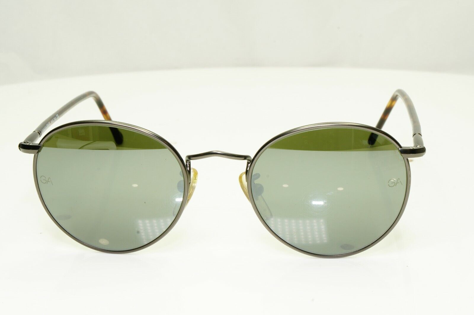 Giorgio Armani 1997 Vintage Sunglasses Gunmetal Green Mirror 639 905/36 49mm