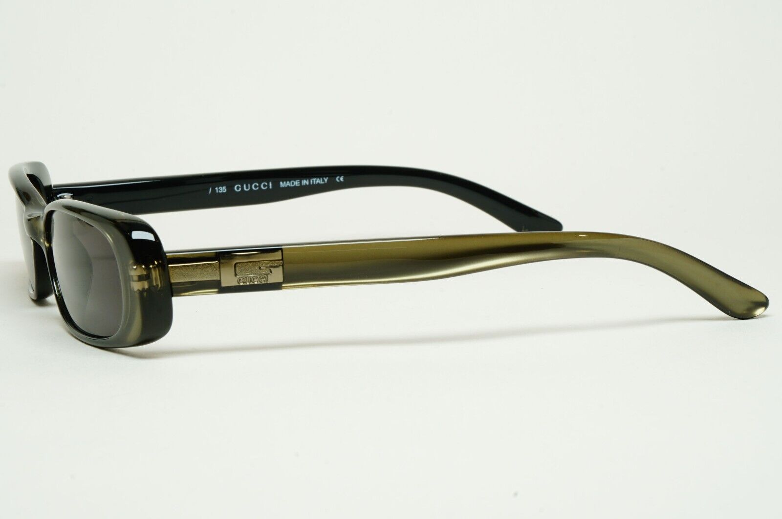 Gucci Sunglasses 1998 Vintage Green Black Rectangle Small GG 2443/S 4YB 050225