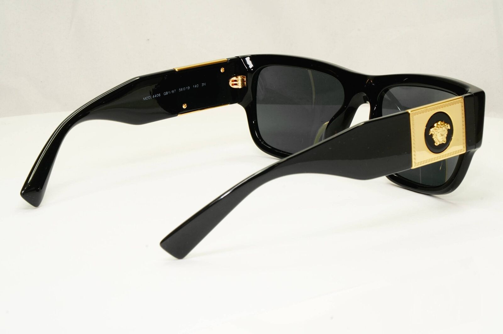 Versace Sunglasses Black Medusa Gold Square Biggie MOD VE 4406 GB1/87