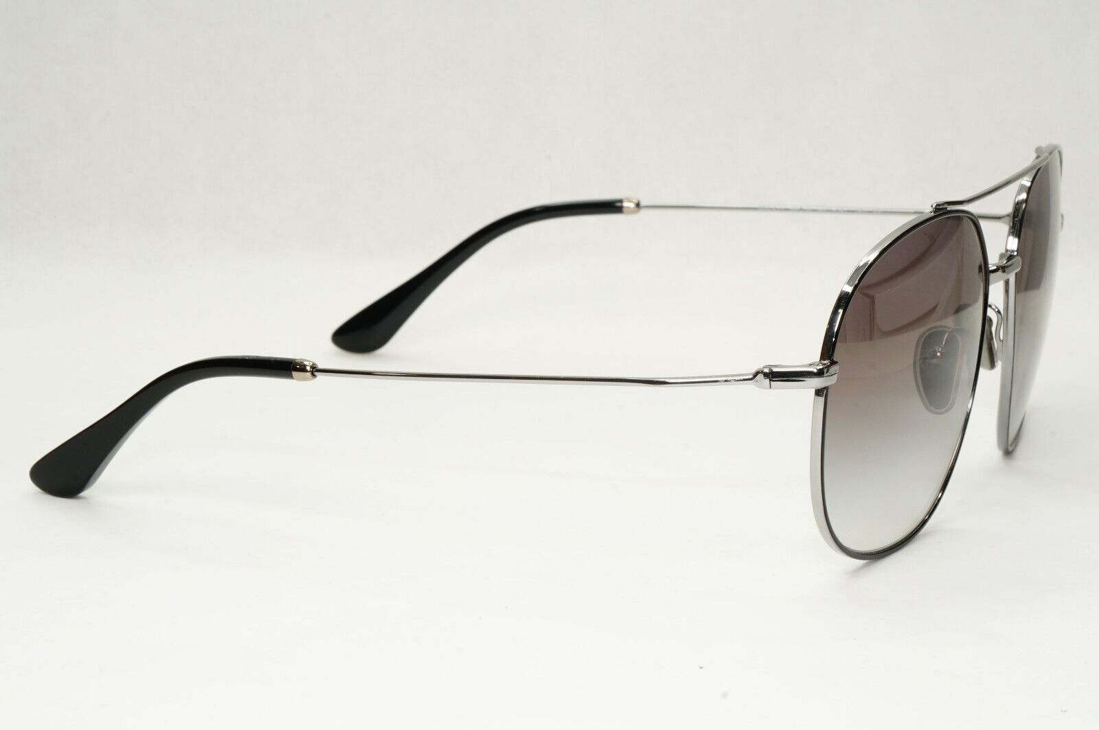 Prada Sunglasses Black Gunmetal Grey Gradient Metal Pilot PR51YS SPR 51Y M4Y-0A7