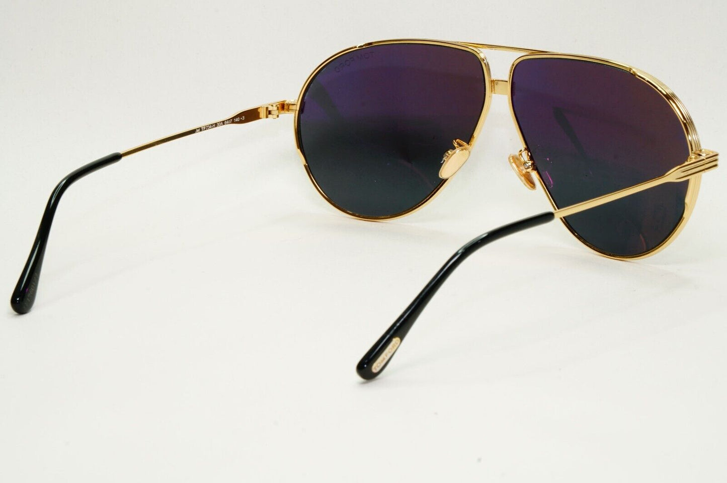 Tom Ford Sunglasses Jet Gold Black Pilot Metal Large FT0734-H TF 734-H 30A 64mm
