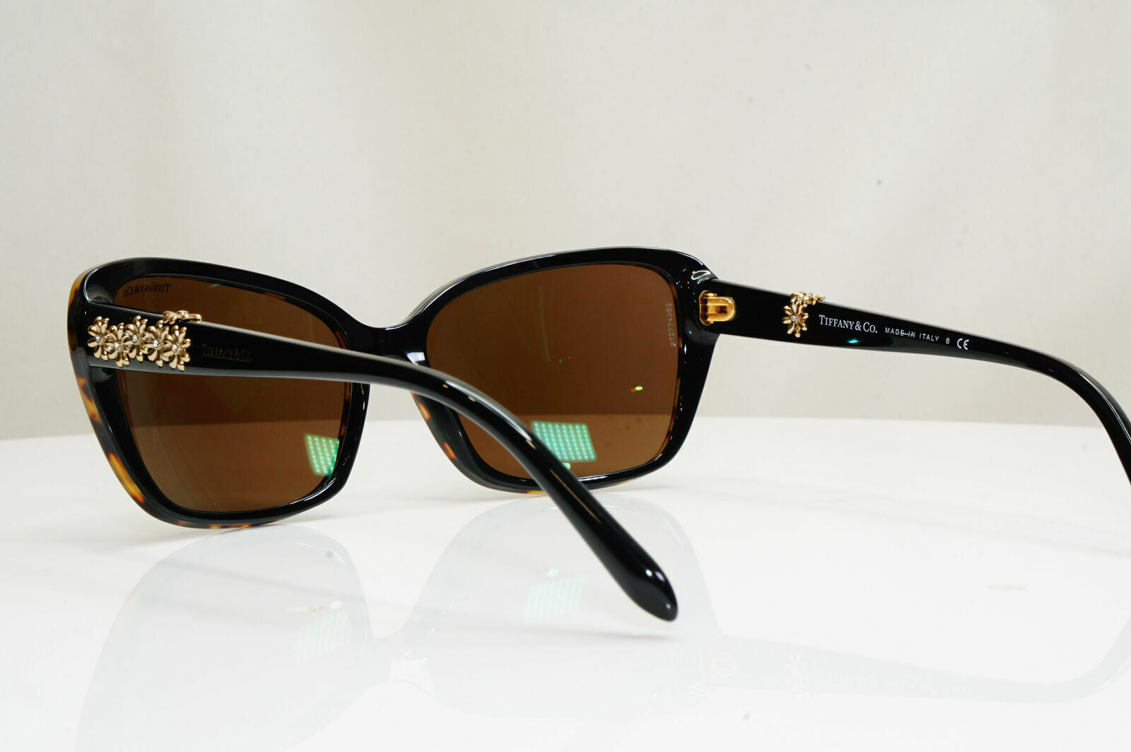 Authentic TIFFANY & CO Diamante Sunglasses GOLD FLOWERS TF 4069 8149/3G 26745