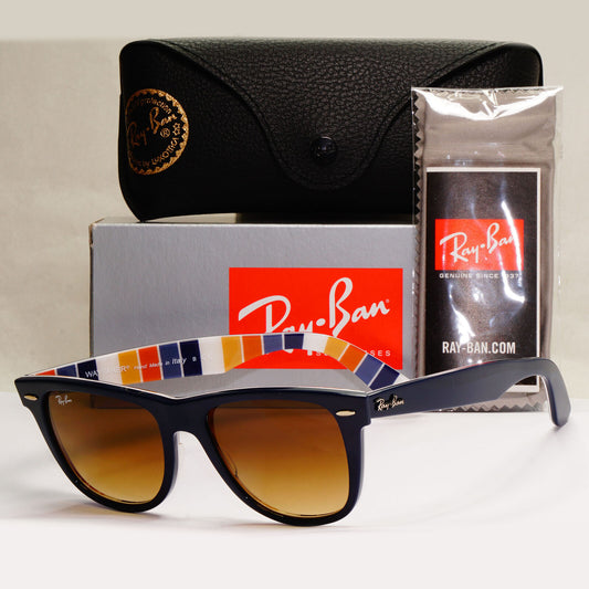 Ray-Ban Sunglasses Wayfarer Large Dark Blue Gradient Brown RB 2140 1320/85 54mm