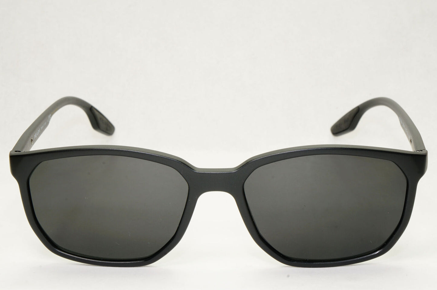 Prada Sunglasses Black Matte Square Red Stripe PS03MV VPS 03M 1BO-1O1 53mm