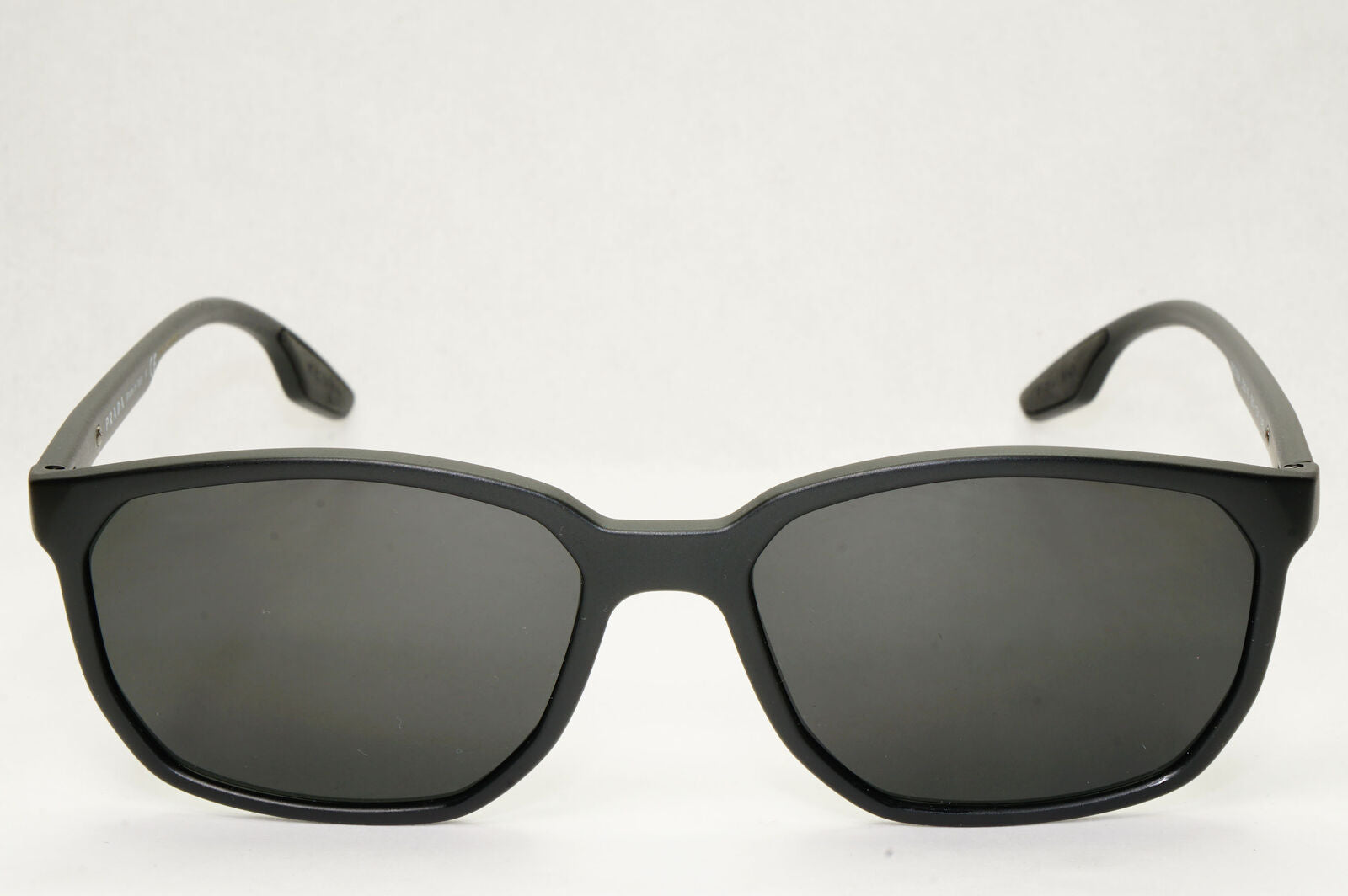 Prada Sunglasses Black Matte Square Red Stripe PS03MV VPS 03M 1BO-1O1 53mm