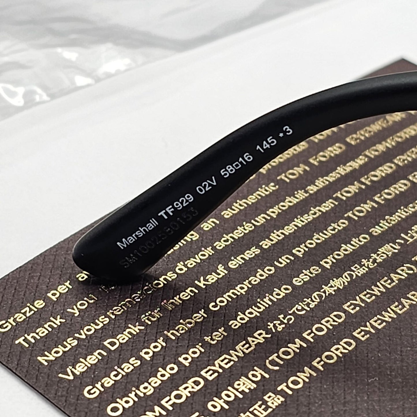 Tom Ford Sunglasses Marshall Black Blue Pilot FT0929 TF 929 Marshall 02V