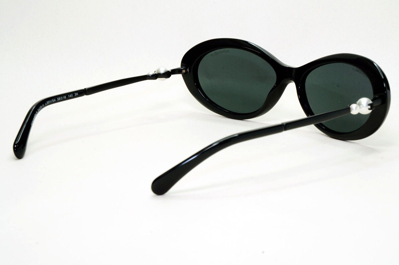 Chanel Sunglasses Pearl Black Oval 5428-H c.501/S4 56mm