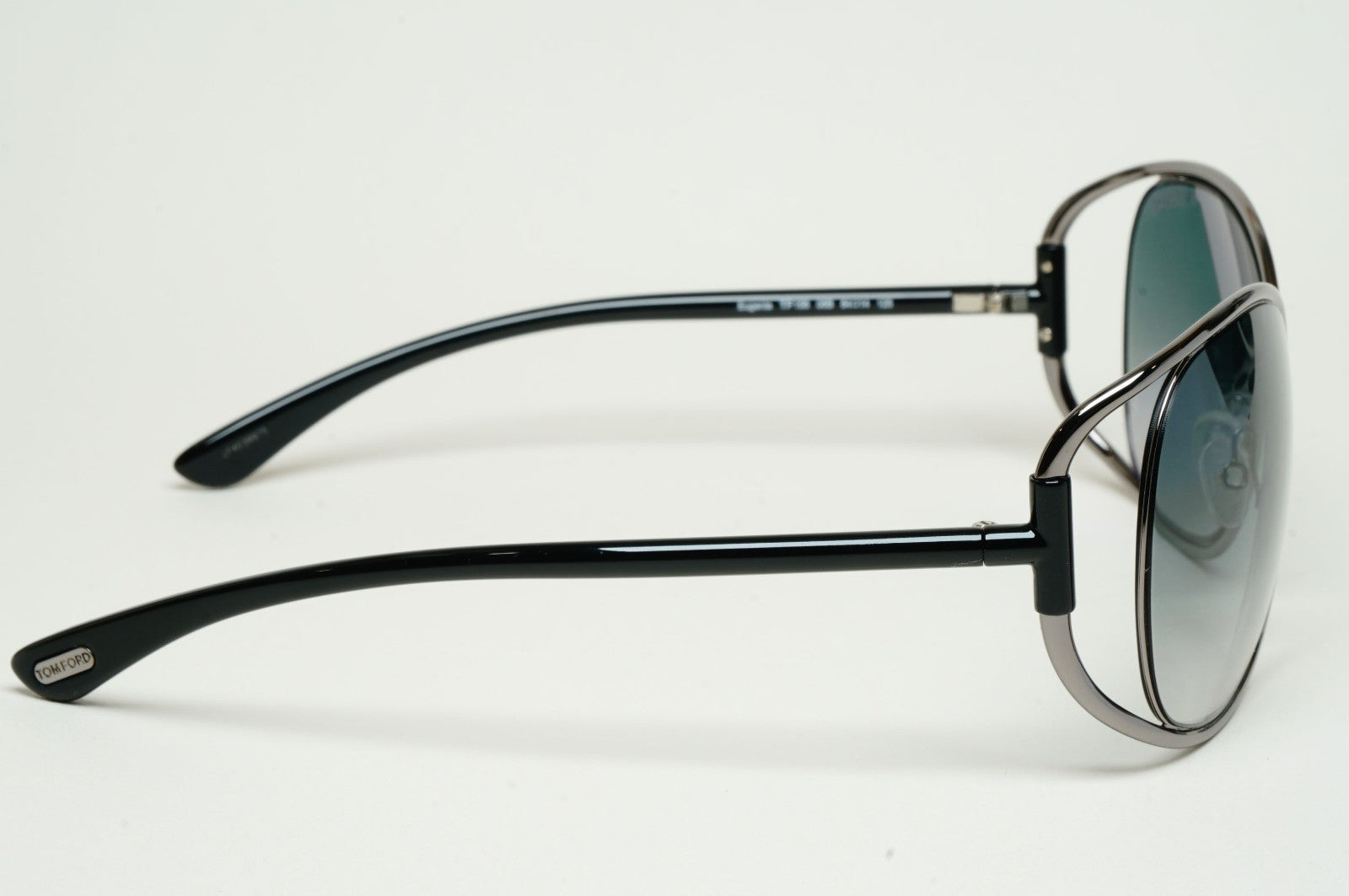 Tom Ford Sunglasses Eugenia Gunmetal Black Grey Gradient FT0156 TF 156 08B