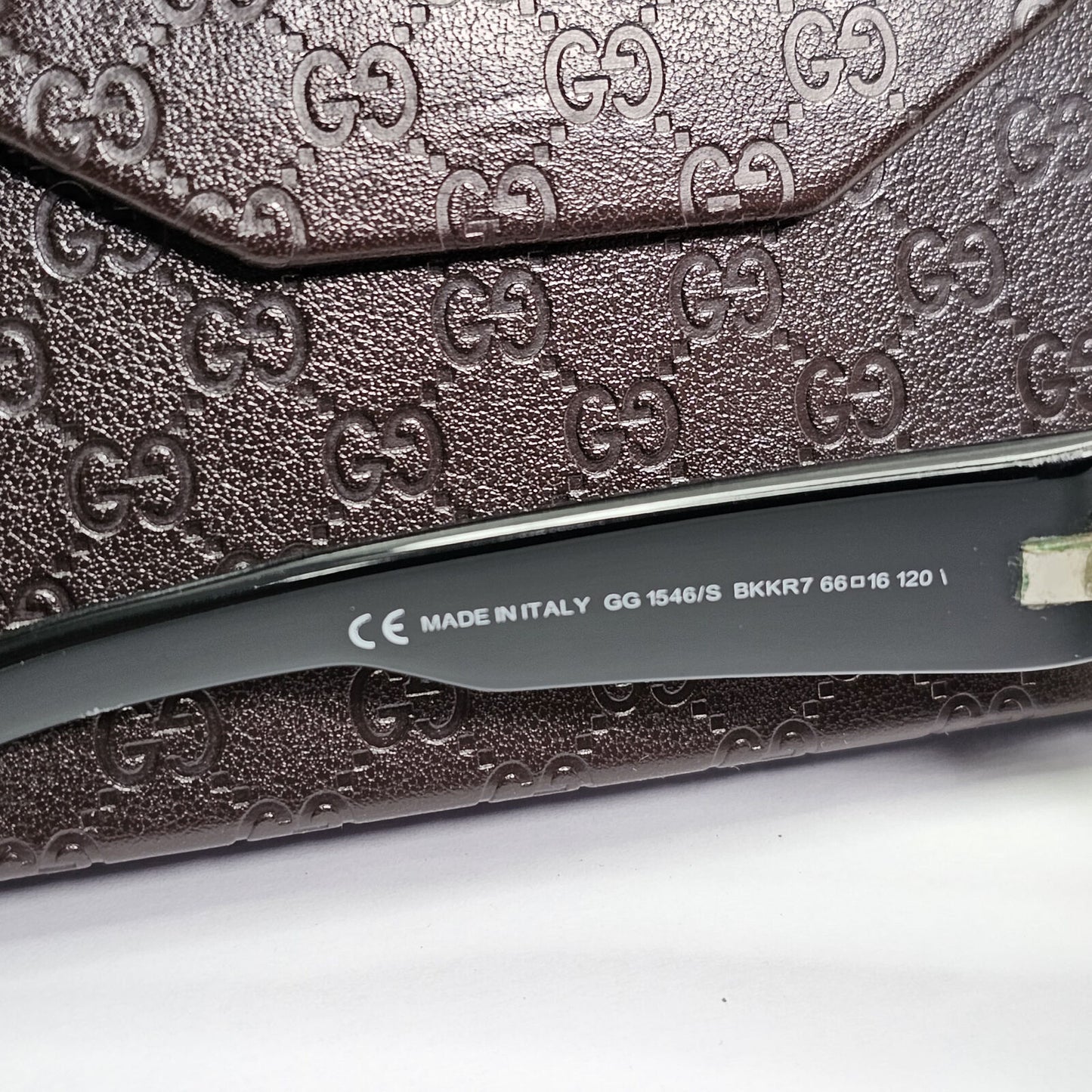 Gucci Sunglasses 2005 Monogram Black Oversized Wrap GG 1546/S BKKR7 180224