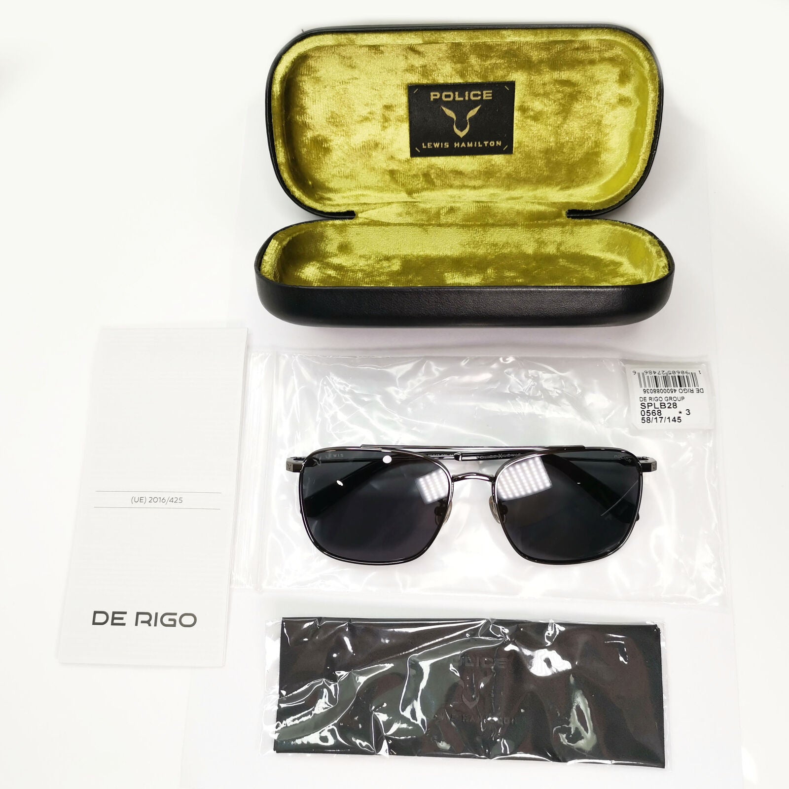 Police Lewis Hamilton F1 Sunglasses Gunmetal Ruthenium Grey SPL B28 COL 0568