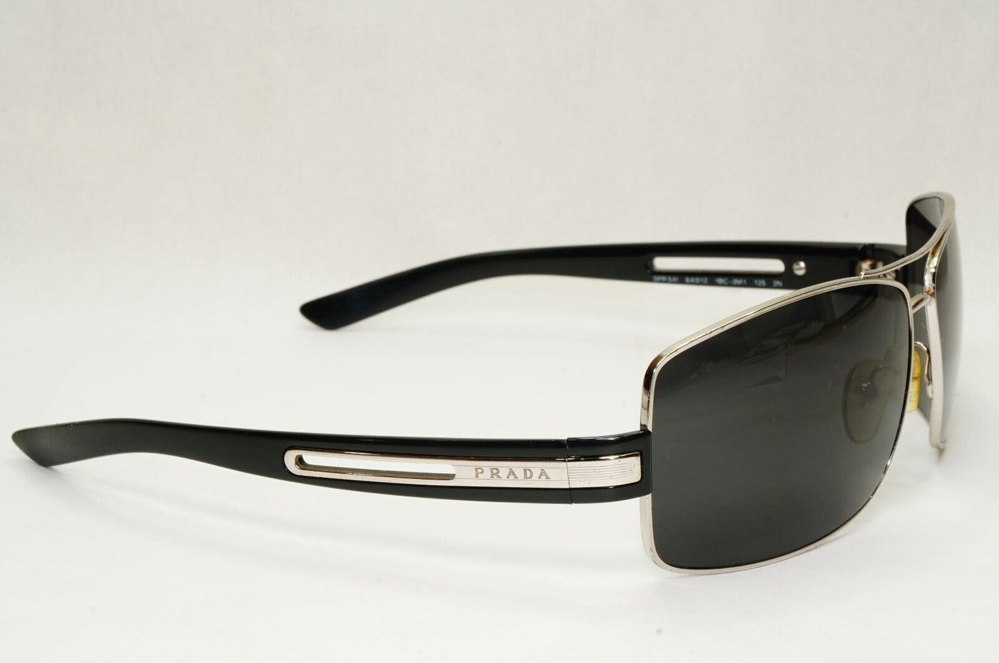 Prada Sunglasses 2011 Vintage Wrap Black Silver PR54IS SPR 54I 1BC-3M1 121223