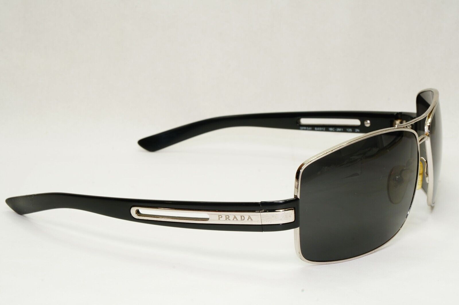 Prada Sunglasses 2011 Vintage Wrap Black Silver PR54IS SPR 54I 1BC-3M1 121223