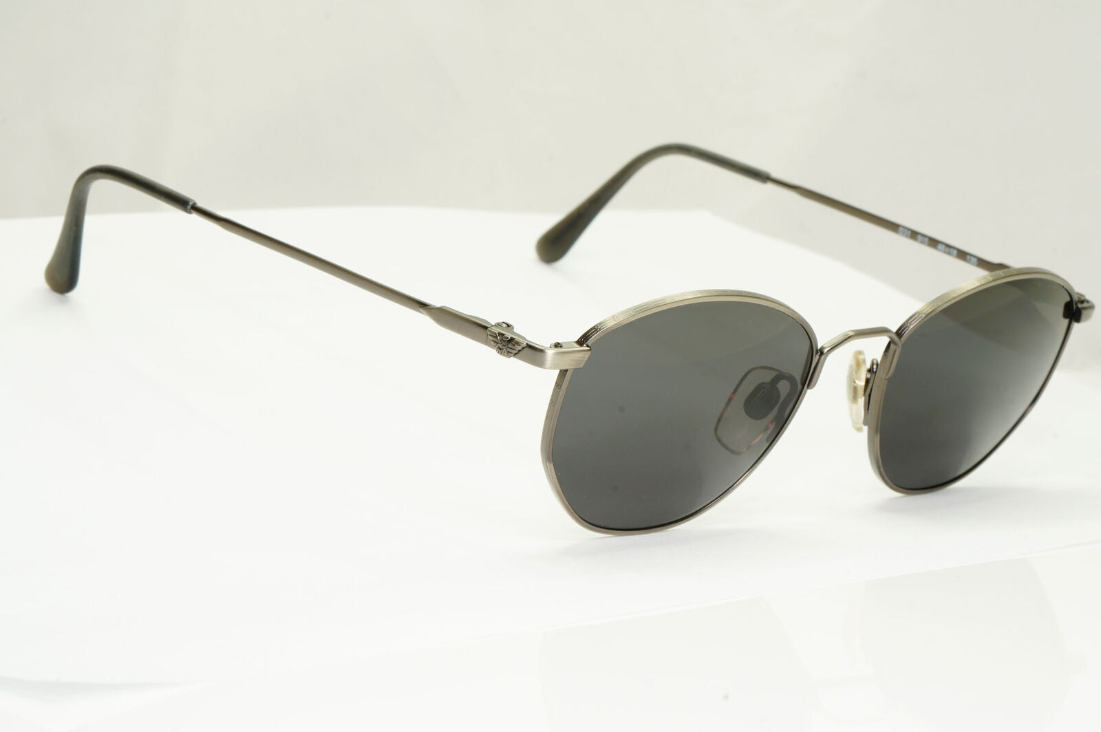 Emporio Armani Sunglasses 1997 Vintage Grey Gunmetal Black Round 031 915 48mm