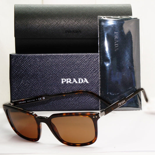 Prada Sunglasses Brown Havana Square Tortoiseshell VPR 13Y PR13YV 2AU-1O1 55mm