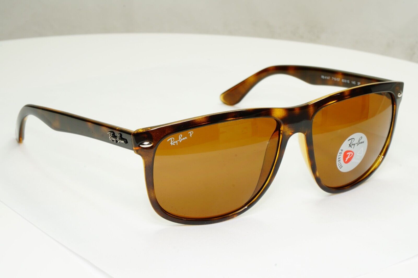 Ray-Ban Sunglasses Polarised Brown Tortoiseshell Boyfriend RB 4147 710/57 60mm