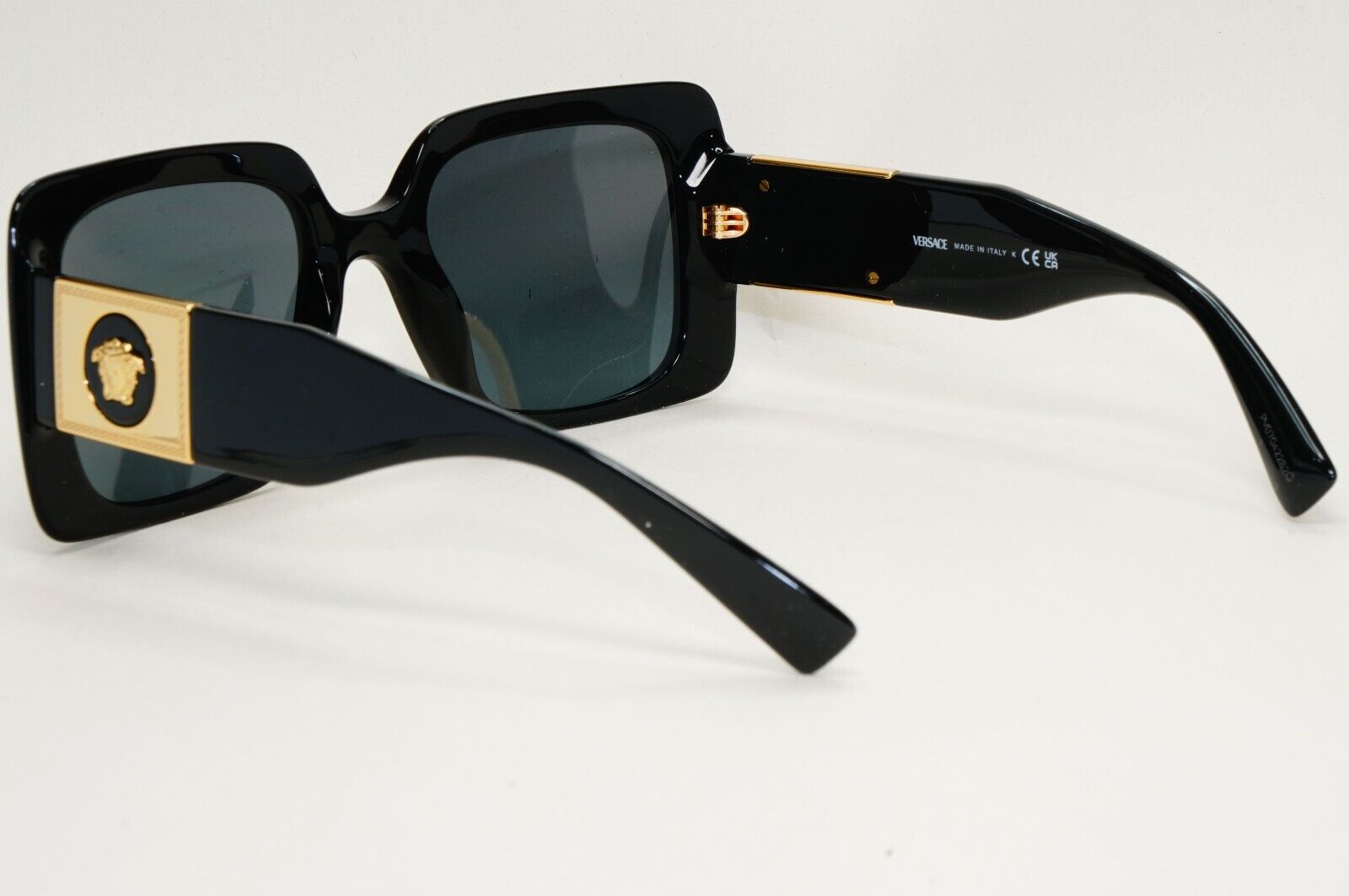 Versace Sunglasses Black Square Oversized Gold Medusa MOD VE 4405 GB1/87 54mm