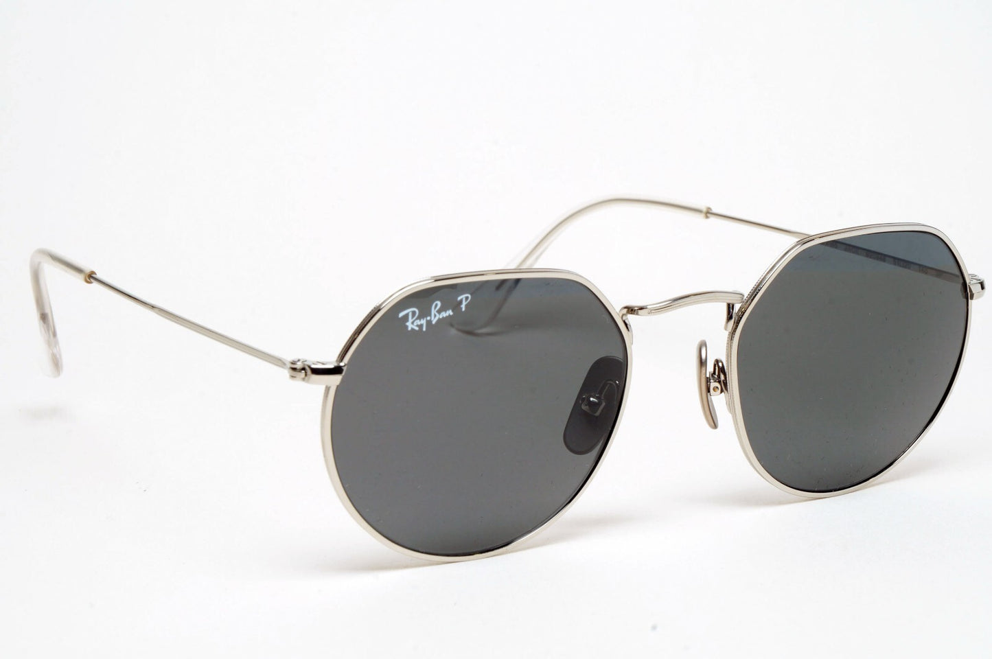 Ray-Ban Sunglasses Jack Titanium Polarised Silver Black RB 8165 9209/48 51mm