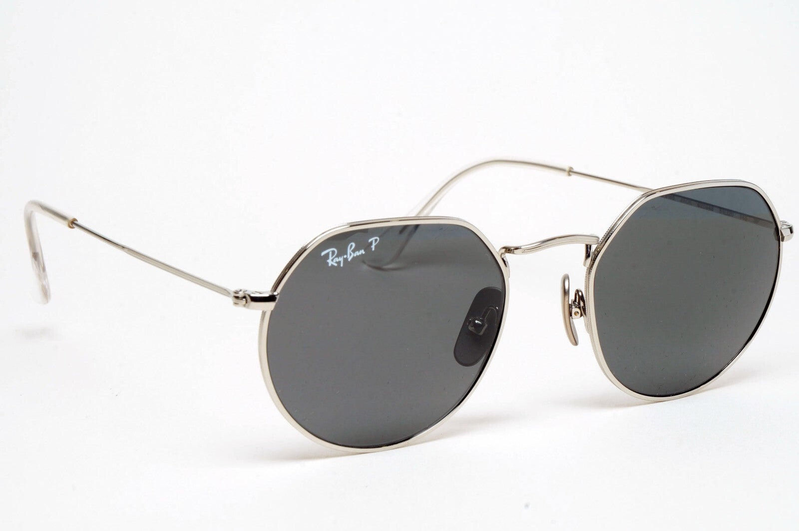 Ray-Ban Sunglasses Jack Titanium Polarised Silver Black RB 8165 9209/48 51mm