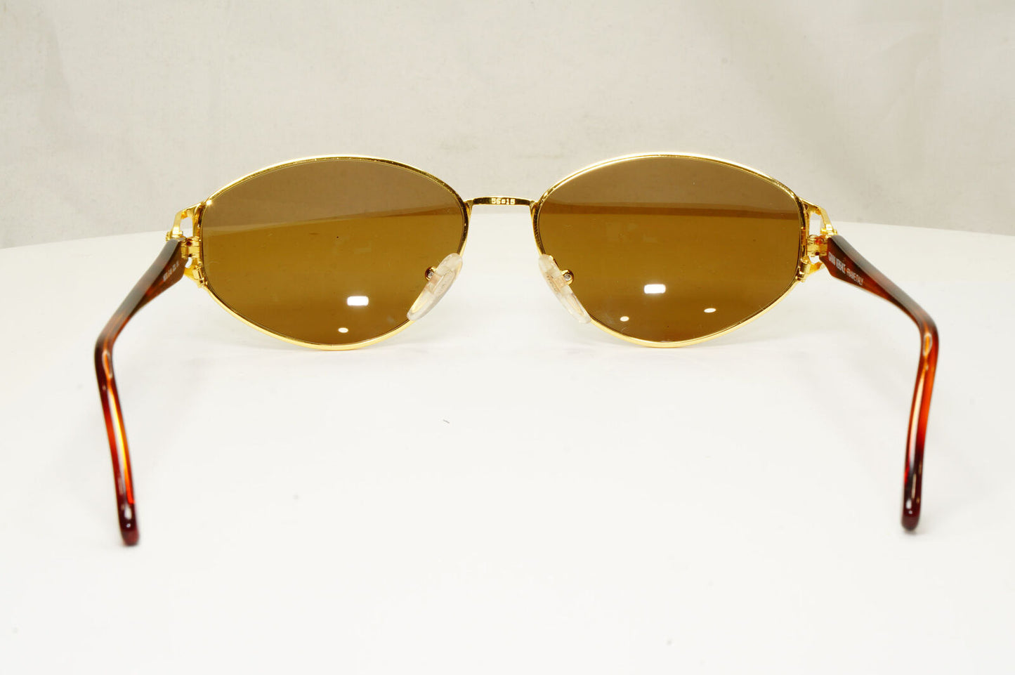 Gianni Versace 1995 Vintage Gold Medusa Unisex Brown Sunglasses MOD G46 COL 19L
