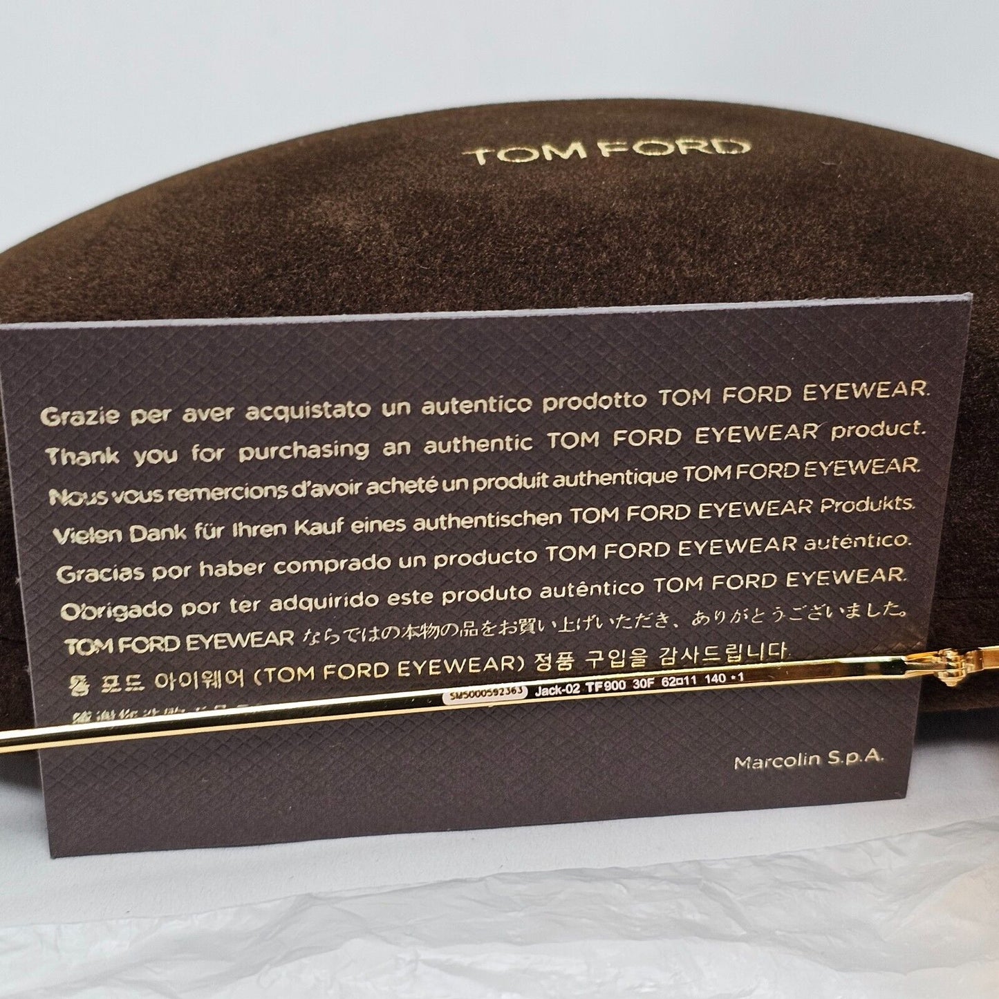 Tom Ford Sunglasses Jack-02 Oversized Unisex Large Pilot Gold FT0900 TF 900 30F