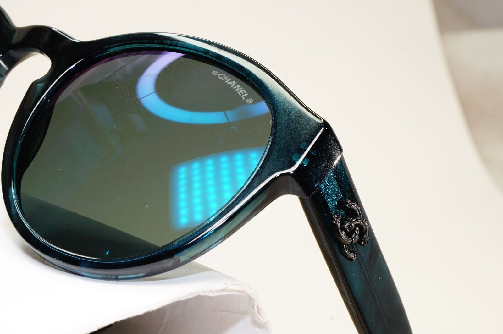 Chanel Sunglasses Dark Green Teal Marble Designer Fashion 5359 c.1570/Z6 54mm