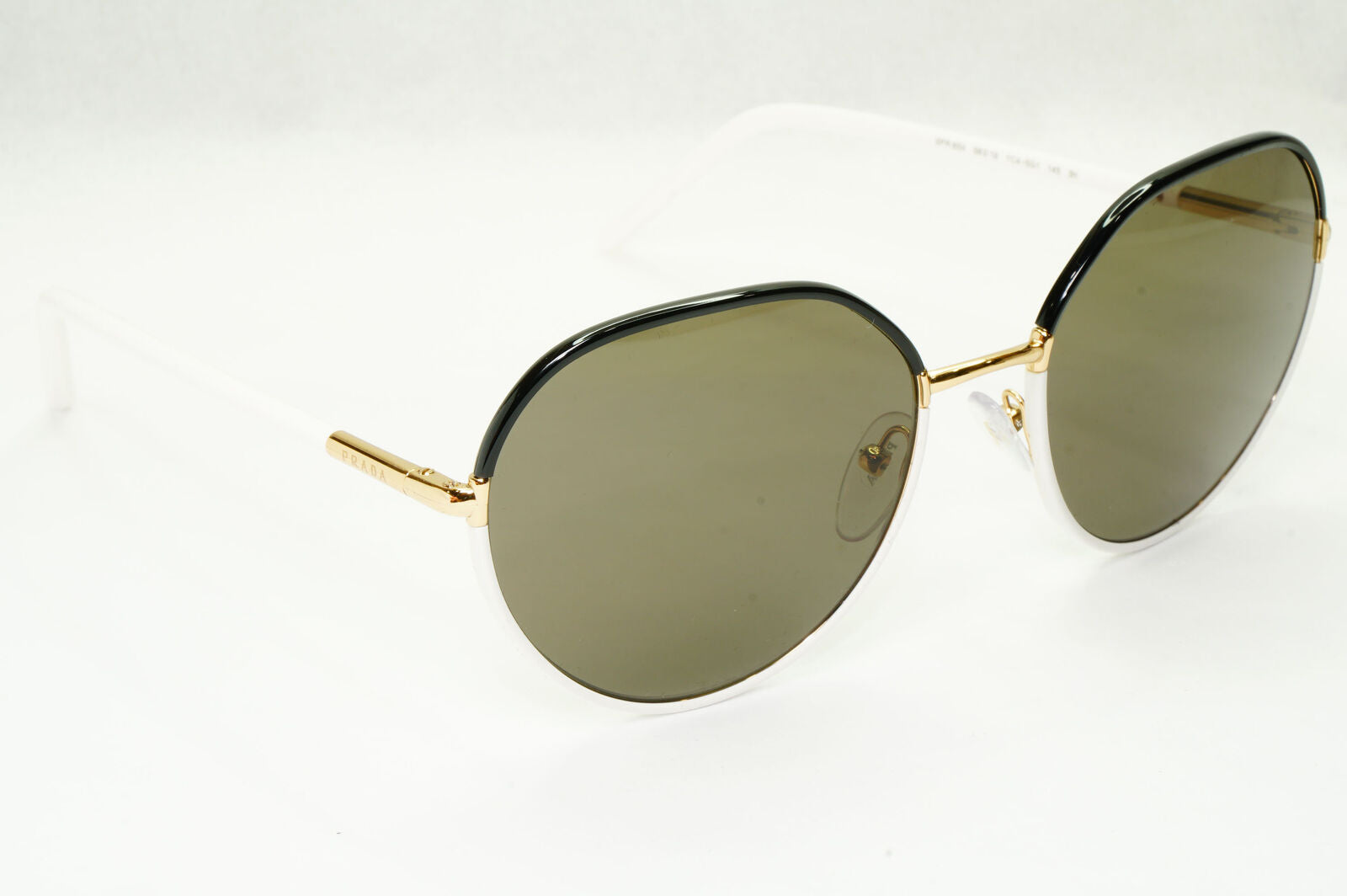 Prada Sunglasses Brown Gold Black White Round PR65XS SPR 65X YC4-5G1