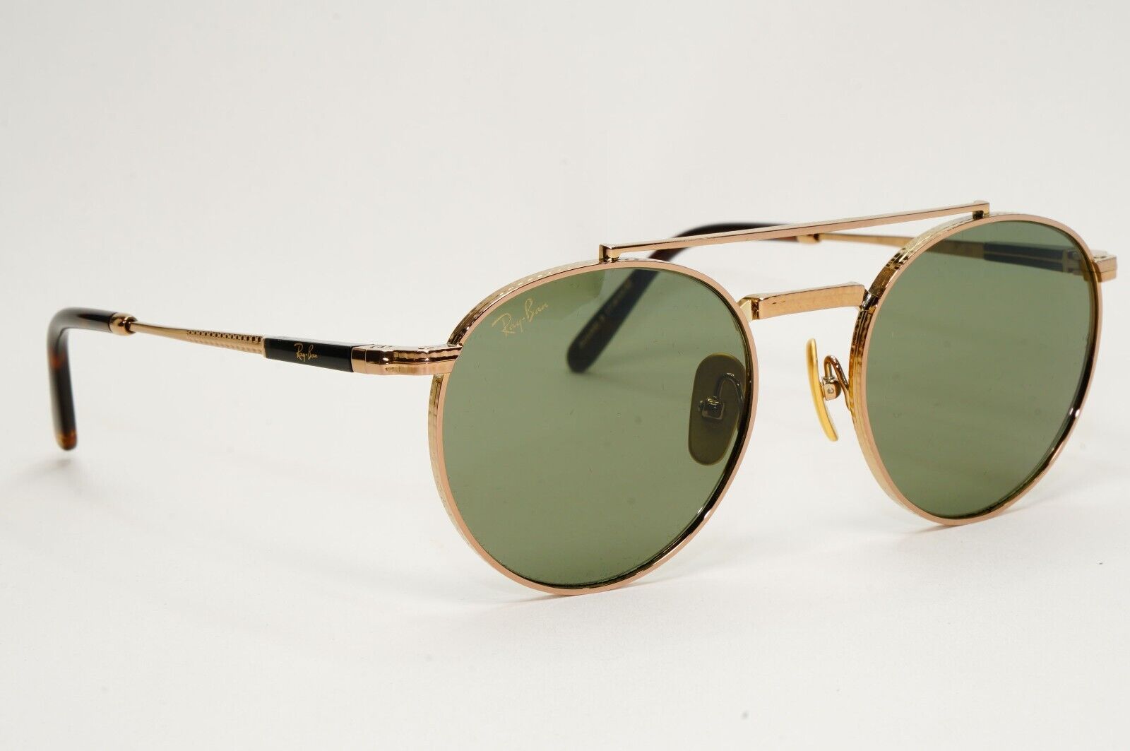 Ray-Ban Sunglasses Round II Titanium Gold Arista Green RB 8237 3138/52 50mm