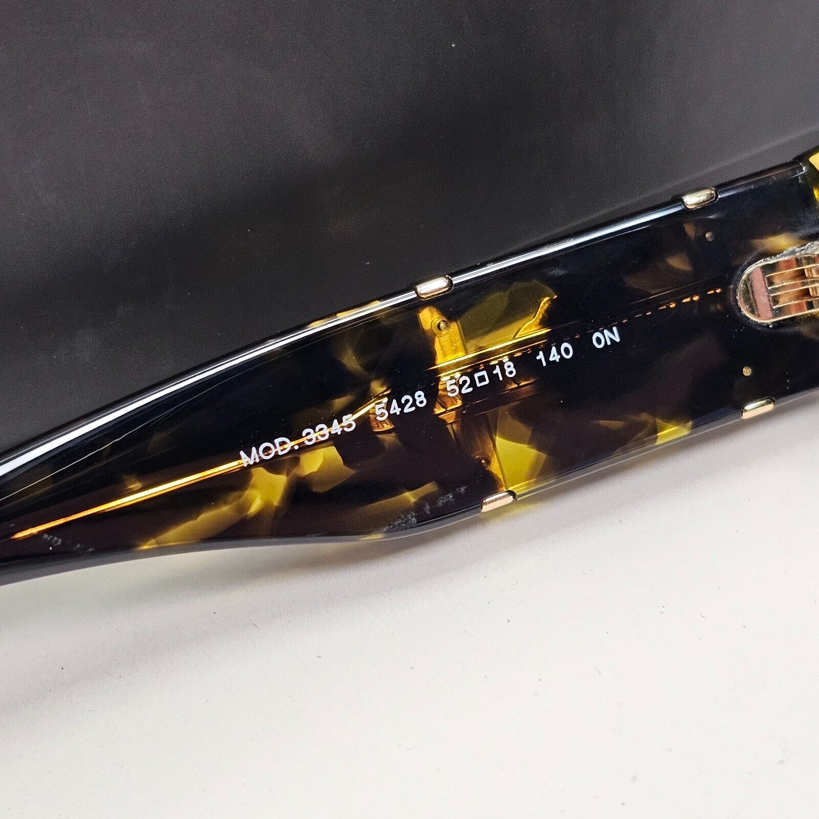 Versace Sunglasses Brown Black Gold Havana Marble Medusa MOD VE 3345 5428 52mm