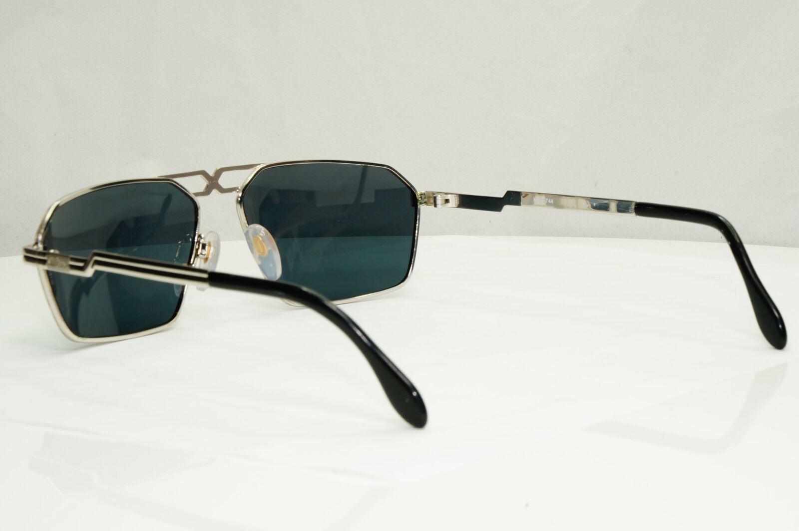Cazal 1990s Vintage Sunglasses Silver Grey Rectangle Retro MOD 744 251122