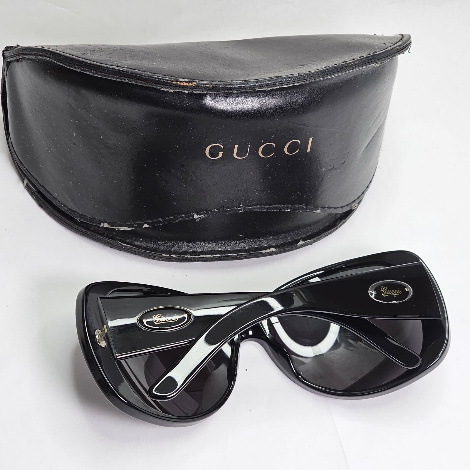 Gucci Sunglasses 2007 Vintage Black Square Large GG 2932/S 807LF 060324