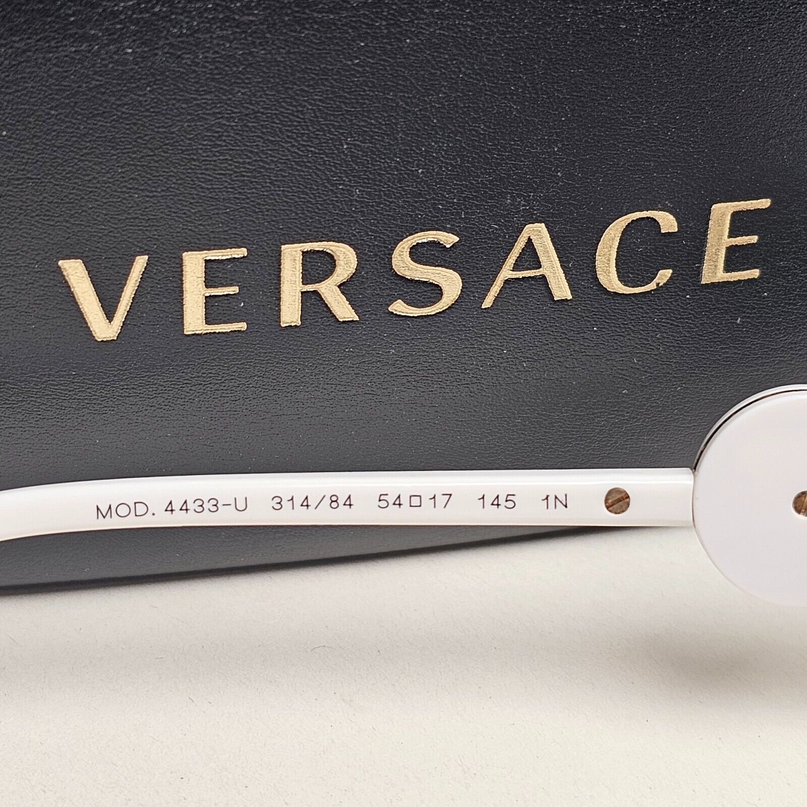 Versace Sunglasses White Cat Eye Pale Pink Gold Medusa MOD VE 4433-U 314/84 54mm