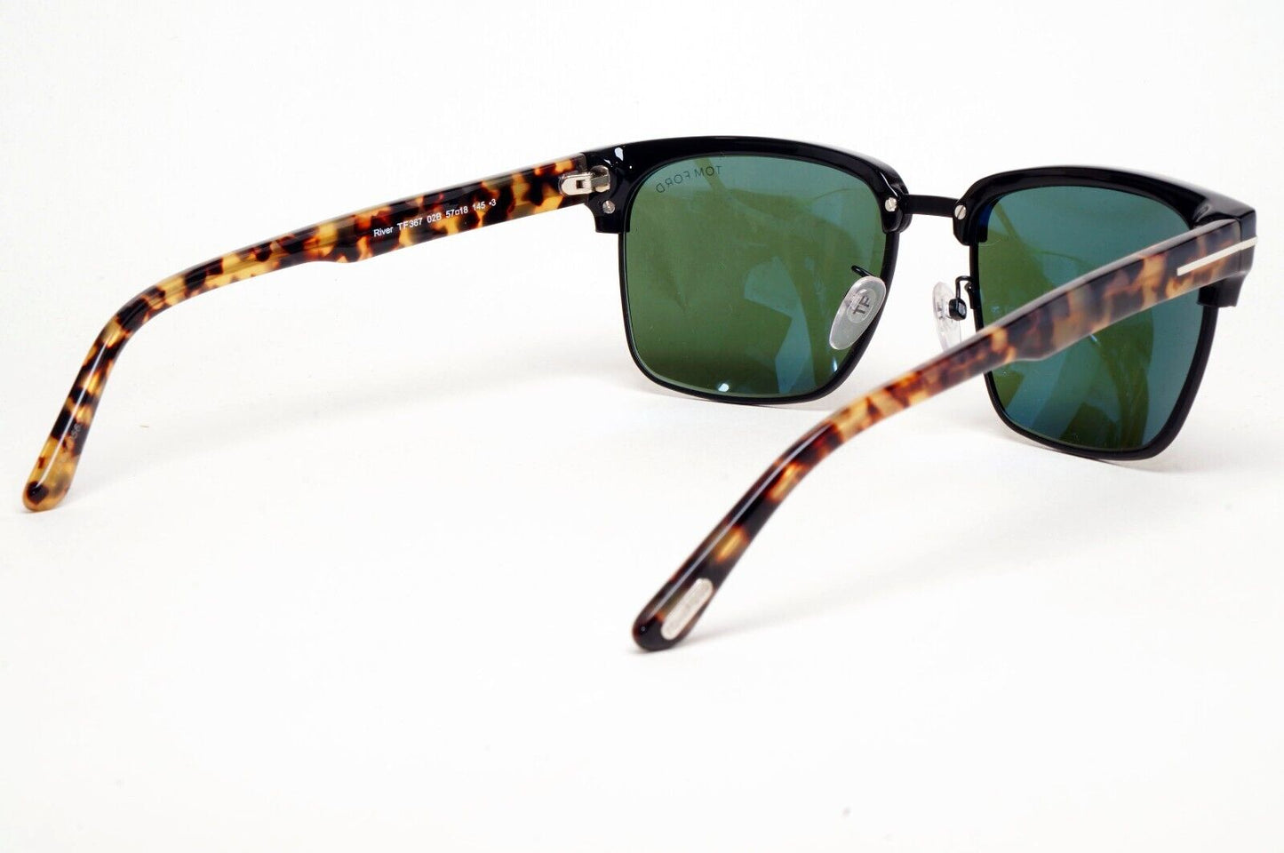 Tom Ford Sunglasses River Black Green Brown Tortoise Square FT0367 TF 367 02B