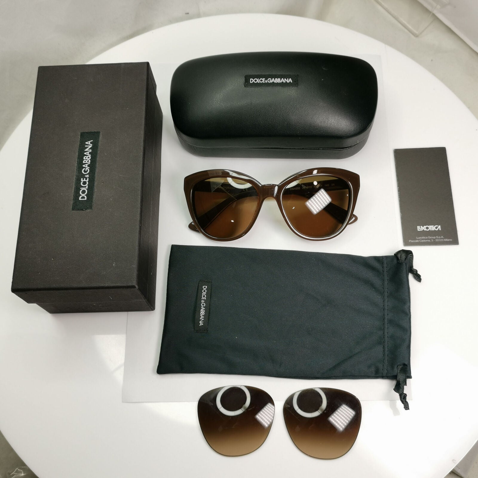 Dolce & Gabbana 2015 Sunglasses Gold Leaf Brown Square DG 4250 2918/13 151222