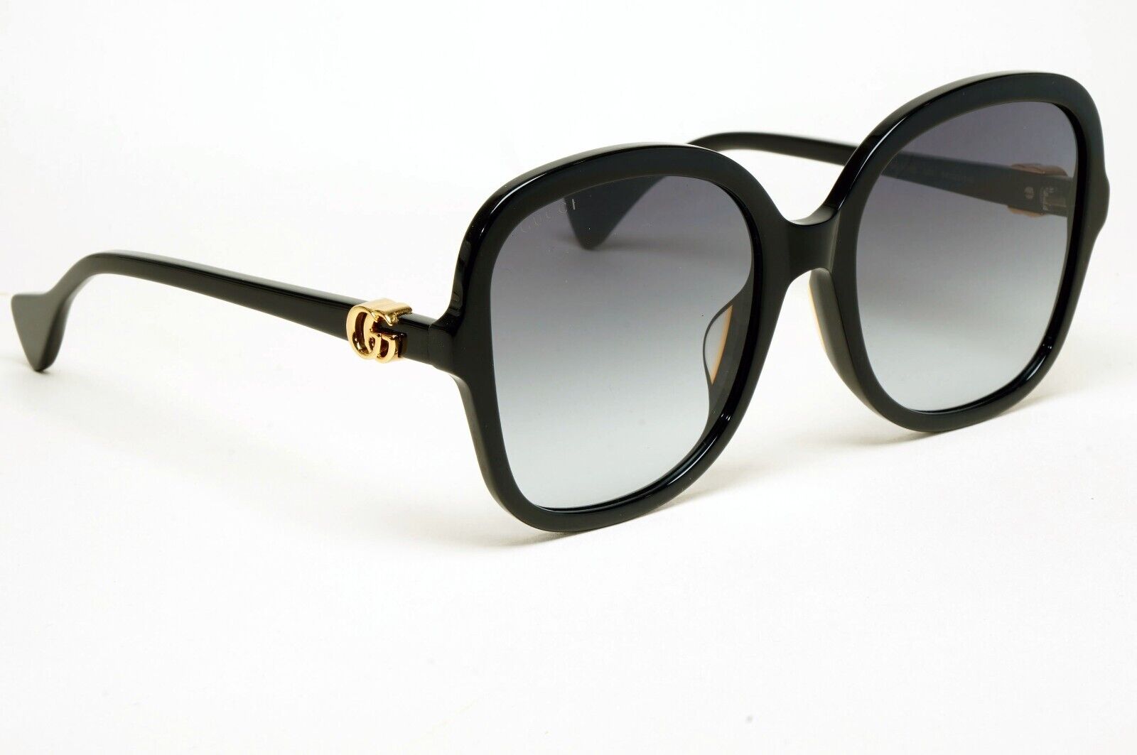 Gucci Sunglasses Oversized Grey Gradient Large Square Gold GG1178S 002 56mm
