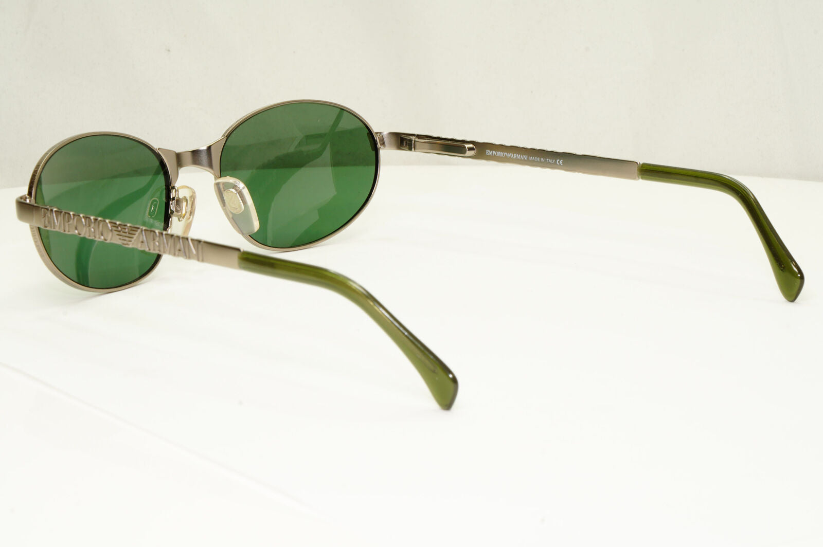 Emporio Armani 1997 Vintage Sunglasses Mens Womens Metal Silver Square 107-S 815