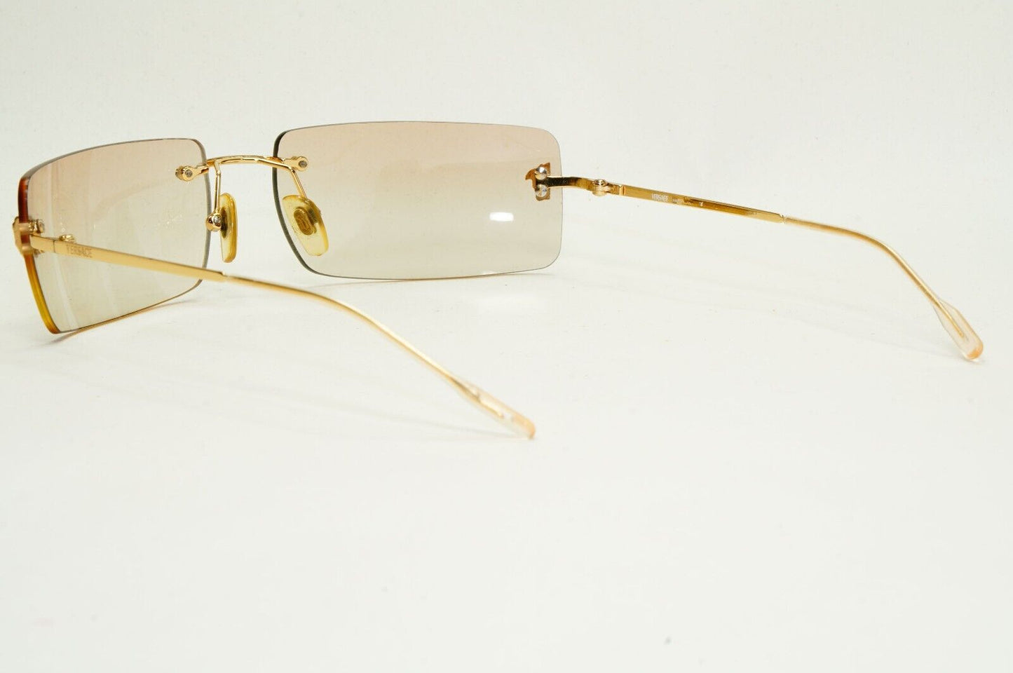 Versace Sunglasses 2002 Vintage Rimless Gold Medusa Metal MOD N26 N30/537 270924