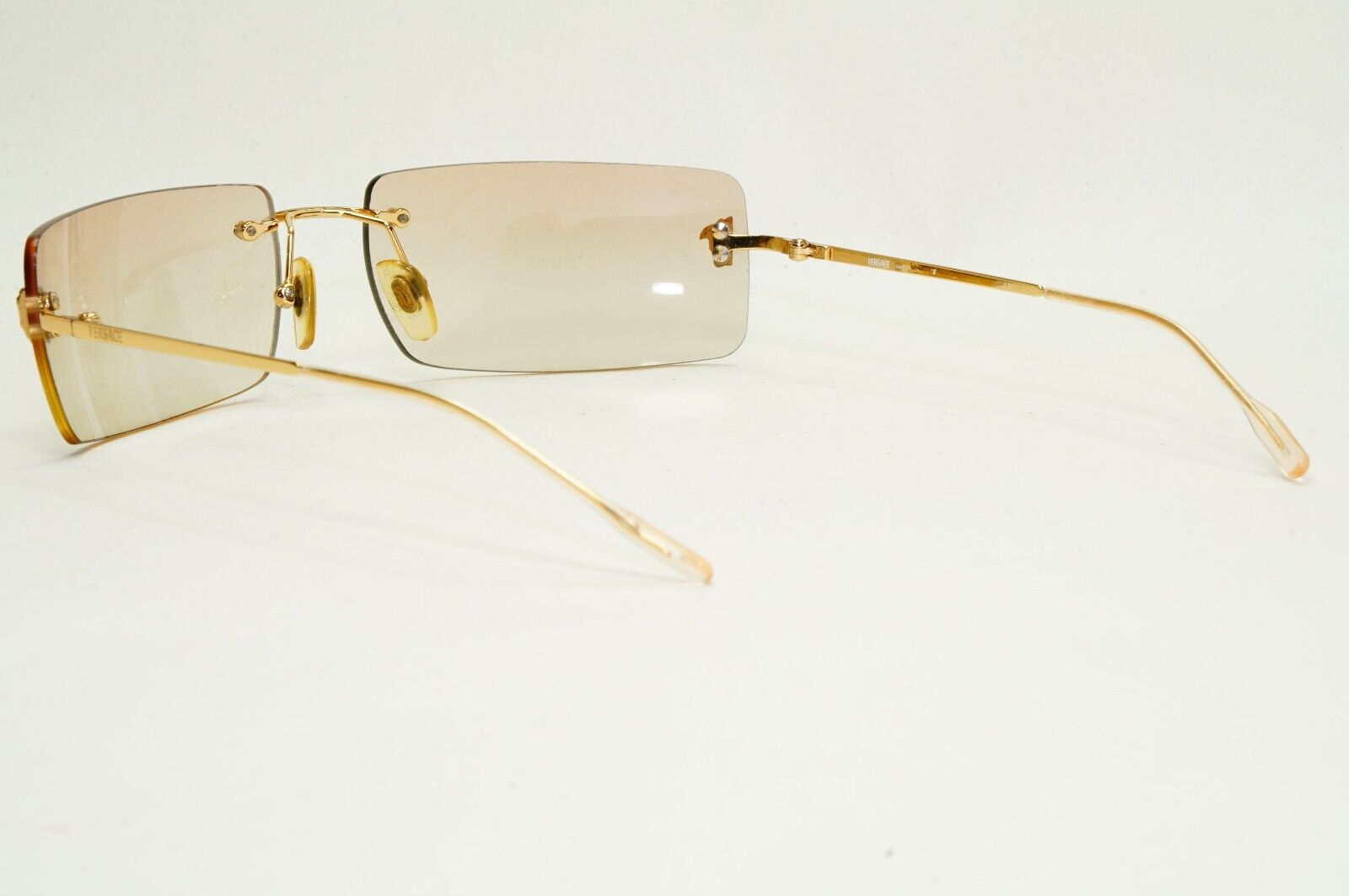 Versace Sunglasses 2002 Vintage Rimless Gold Medusa Metal MOD N26 N30/537 270924