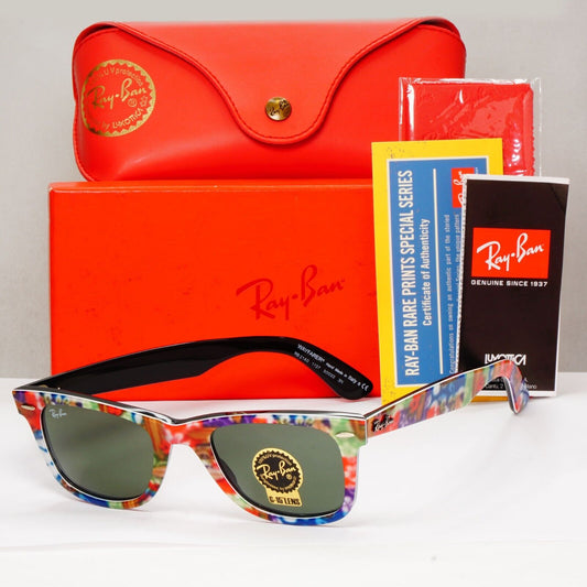 Ray-Ban Sunglasses Wayfarer Rare Prints Special Series 1 Flowers RB 2140 1137