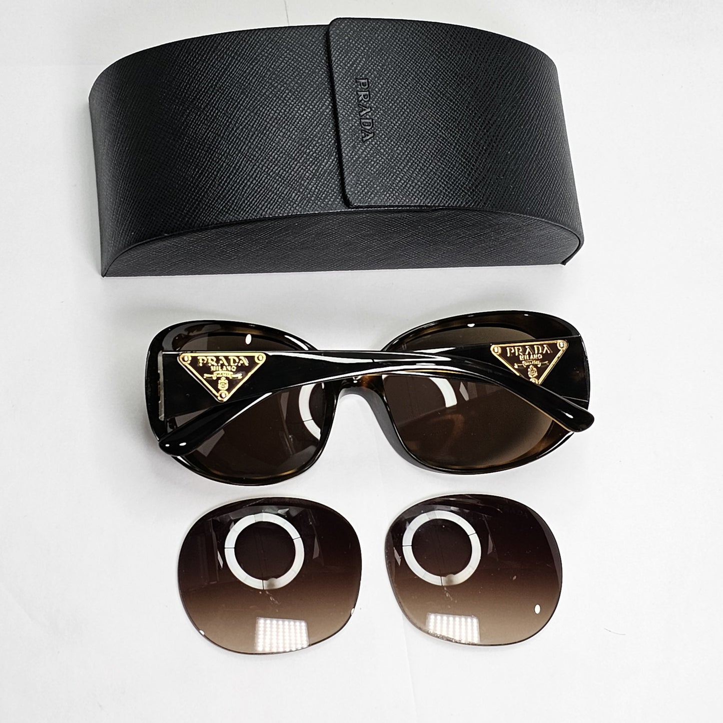 Prada Sunglasses 2010 Triangle Logo Brown Tortoise PR27LS SPR 27L 2AU-6S1 200124