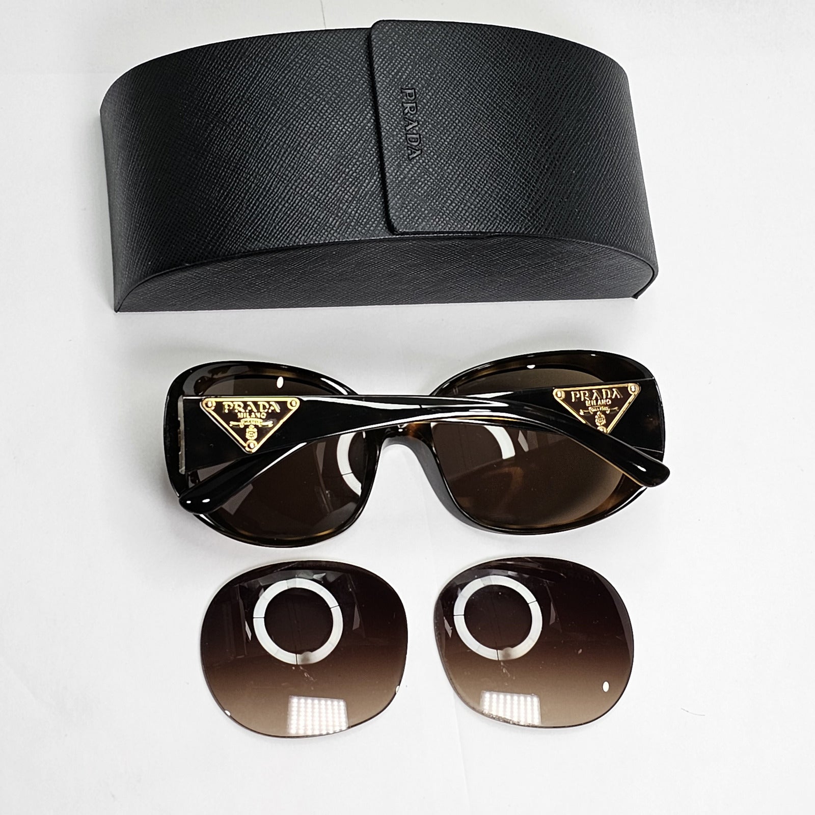 Prada Sunglasses 2010 Triangle Logo Brown Tortoise PR27LS SPR 27L 2AU-6S1 200124