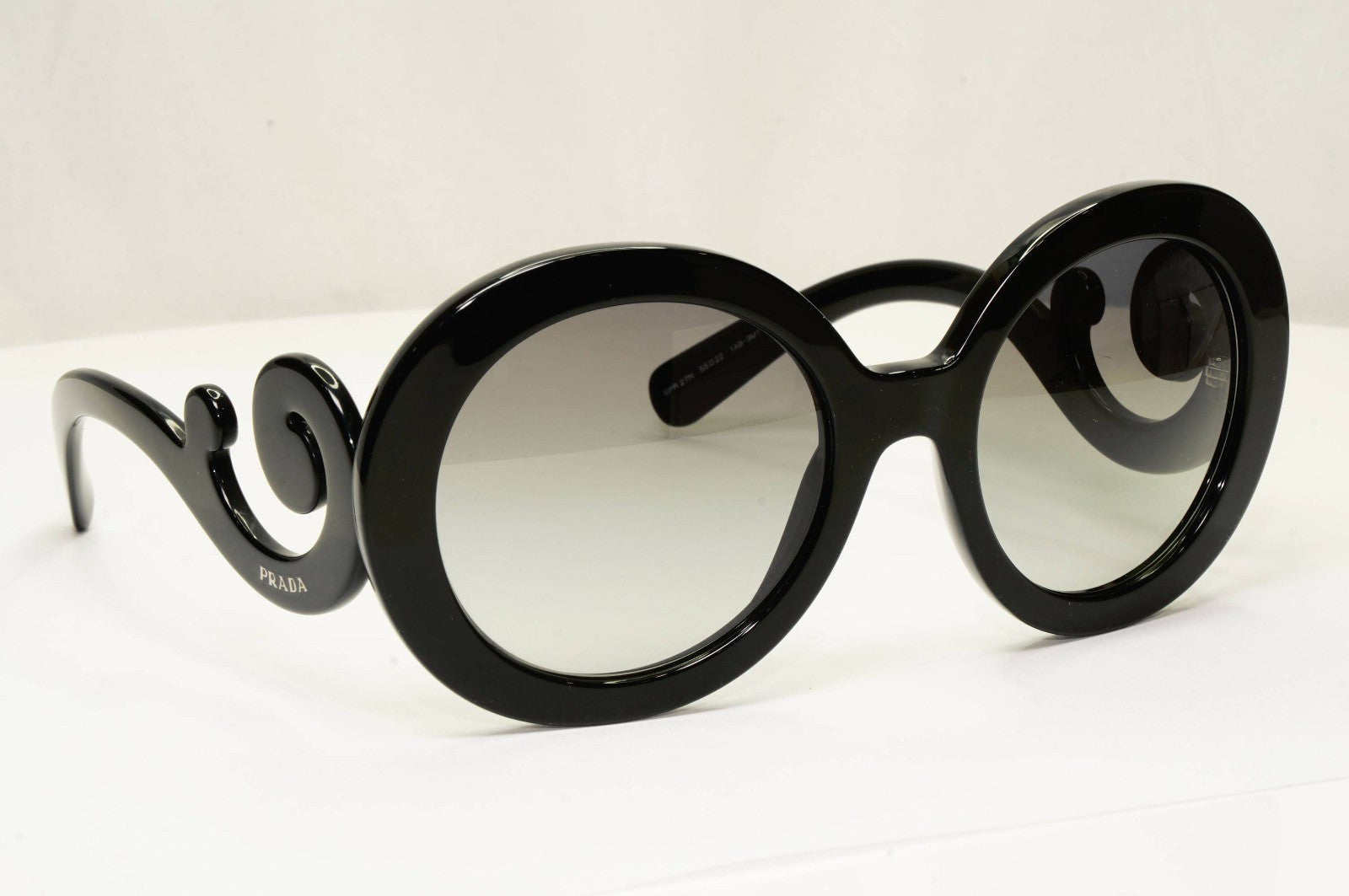 Prada Sunglasses Swirl Baroque 2016 Round Black PR27NS SPR 27N 1AB-3M1 55mm