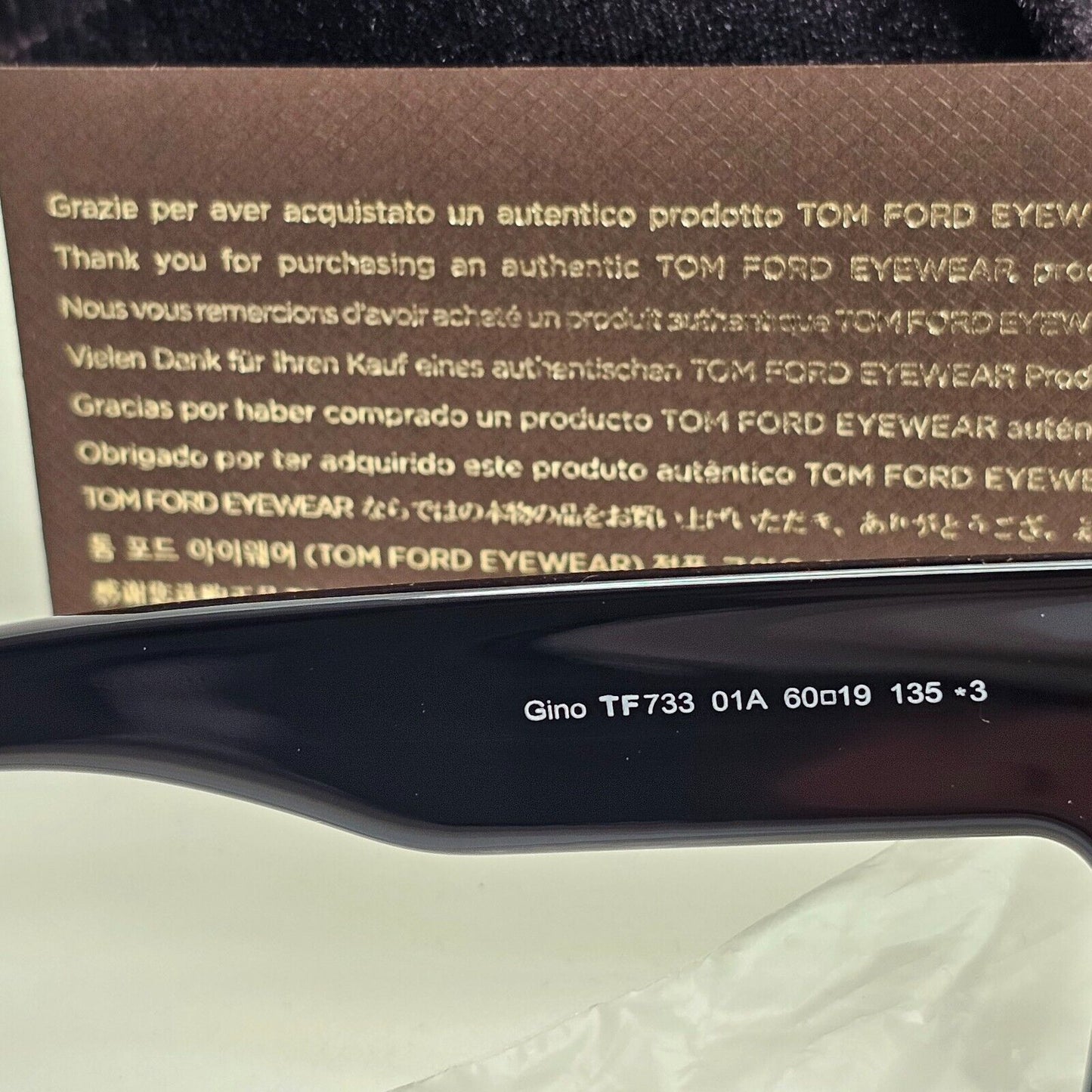Tom Ford Sunglasses Gino Black Grey Square Oversized Large Heavy TF 733 01A