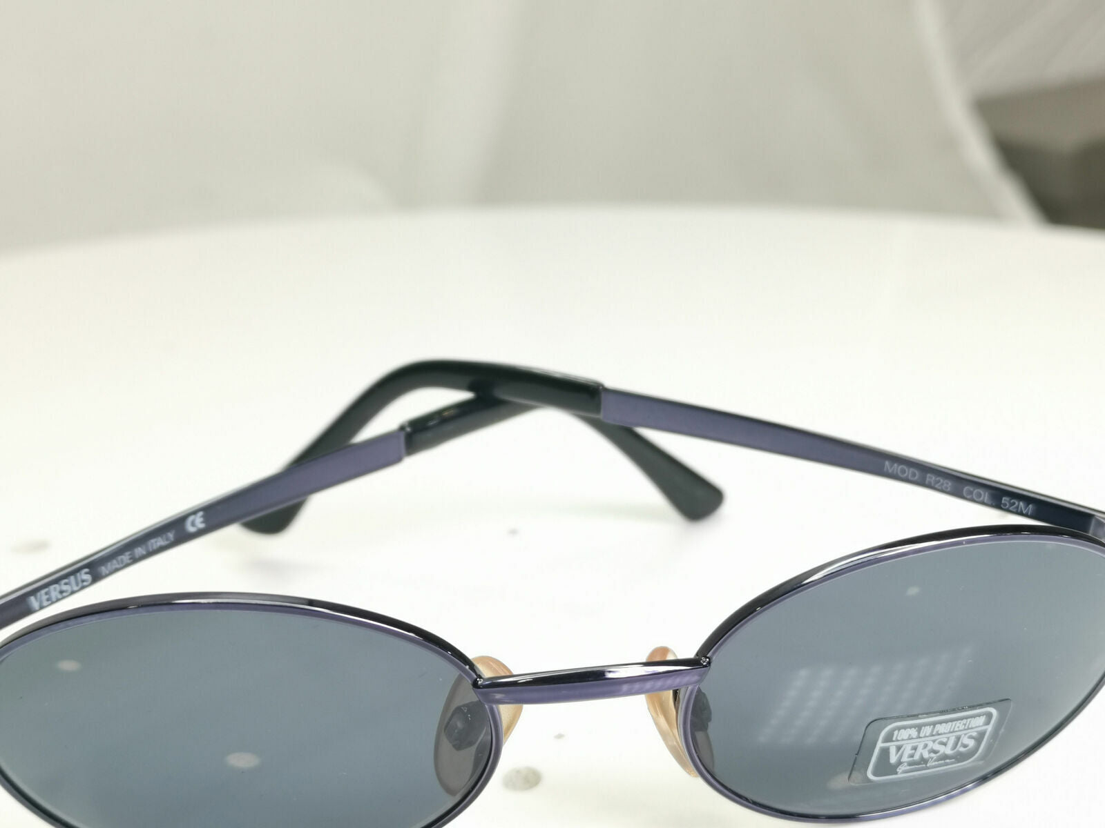 Versus by Gianni Versace 1996 Vintage Violet Oval Sunglasses MOD R28 COL 52M