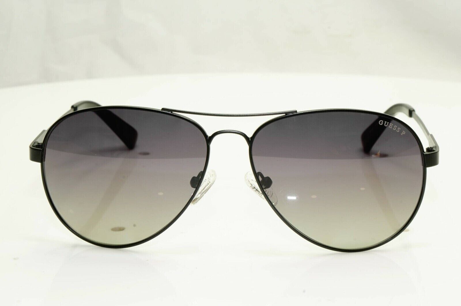 Guess Sunglasses Polarized Black Mens Designer Smoke Pilot GU 7664 02D [b] 38977