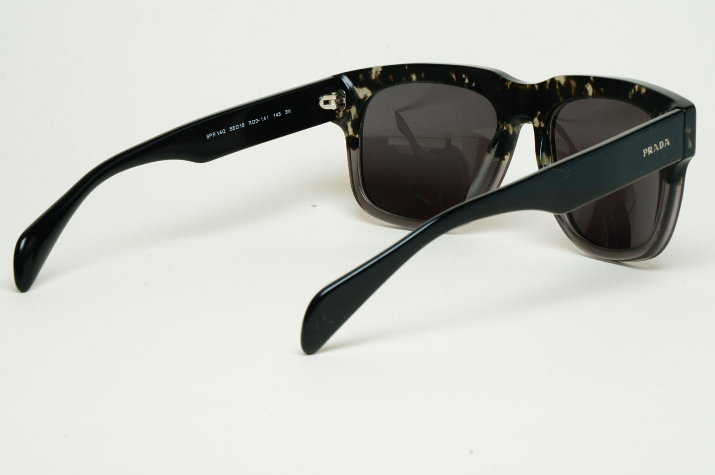 Prada Sunglasses 2013 Vintage Square Grey Black PR14QS SPR 14Q RO3-1A1 140325