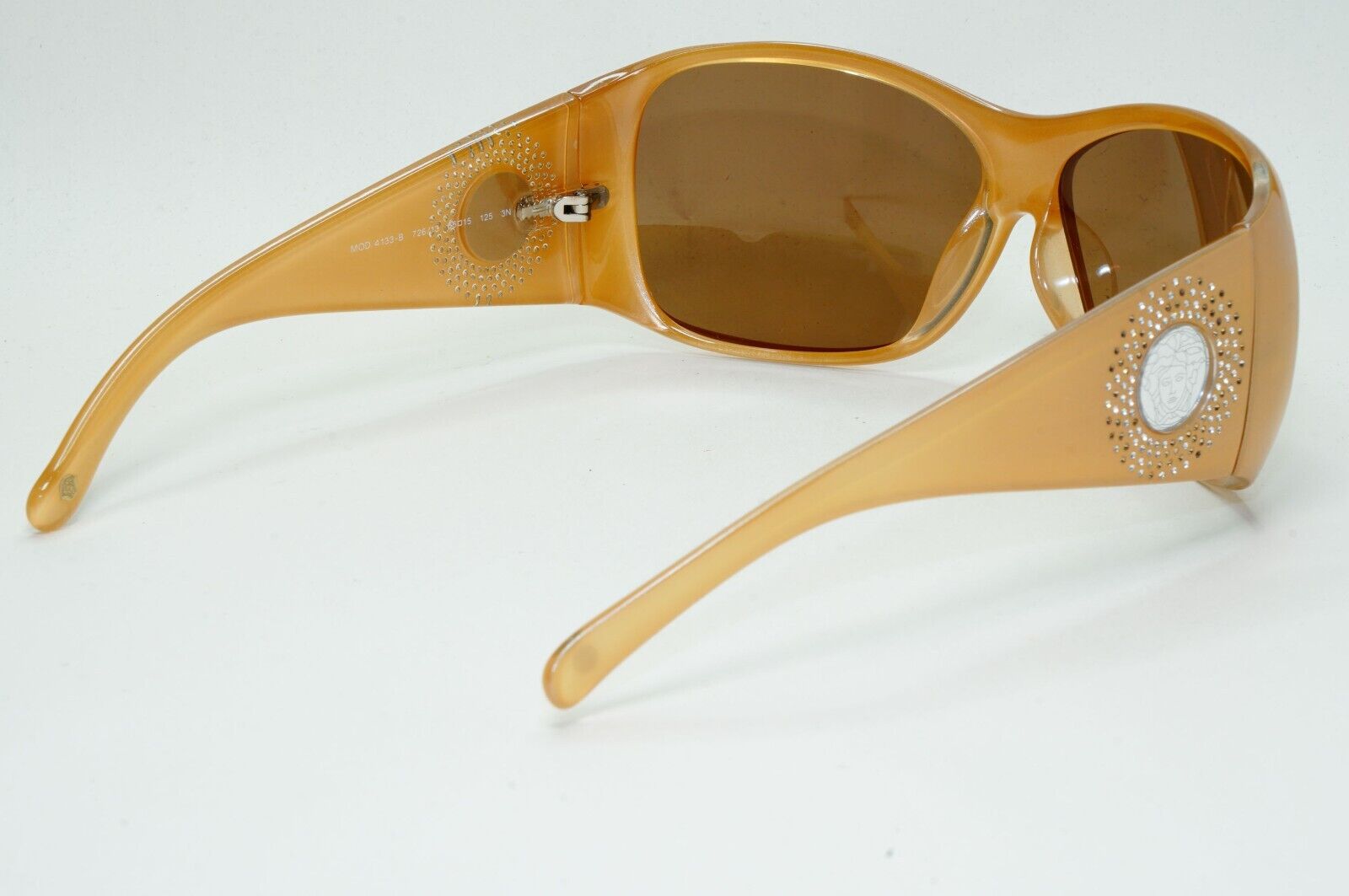 Versace Sunglasses 2008 Brown Beige Medusa Crystals MOD 4133-B 726/13 021124