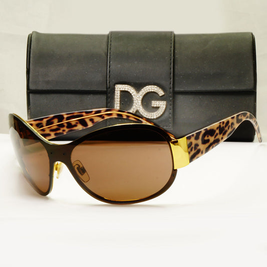 Authentic Dolce & Gabbana Womens Vintage Sunglasses Brown DG 2018 185/73 010122