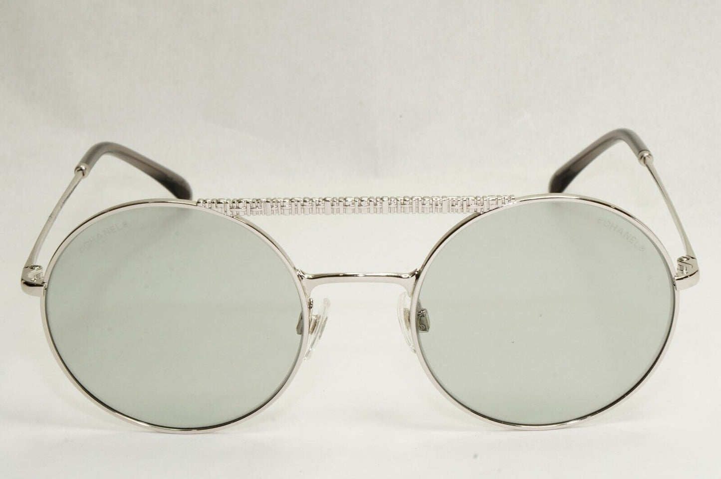 Chanel Sunglasses Silver Metal Grey Round Pilot 4232 c.124/87 200324